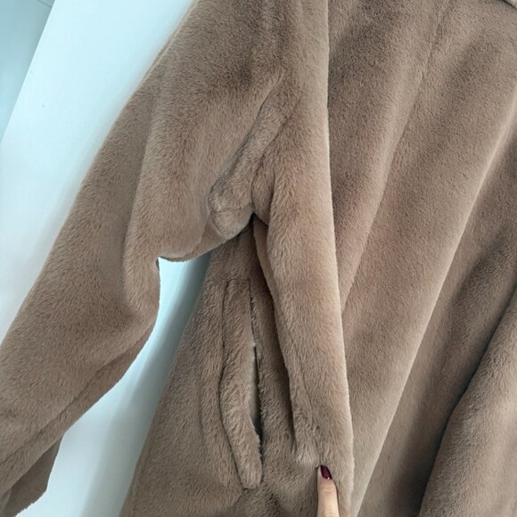 ALO Yoga Brown Faux Fur Coat - Picture 7 of 9